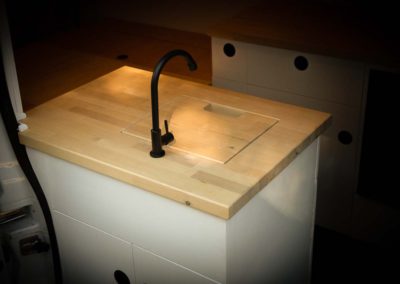 Budget Van Conversion - Sink Insert Increases Counter Space
